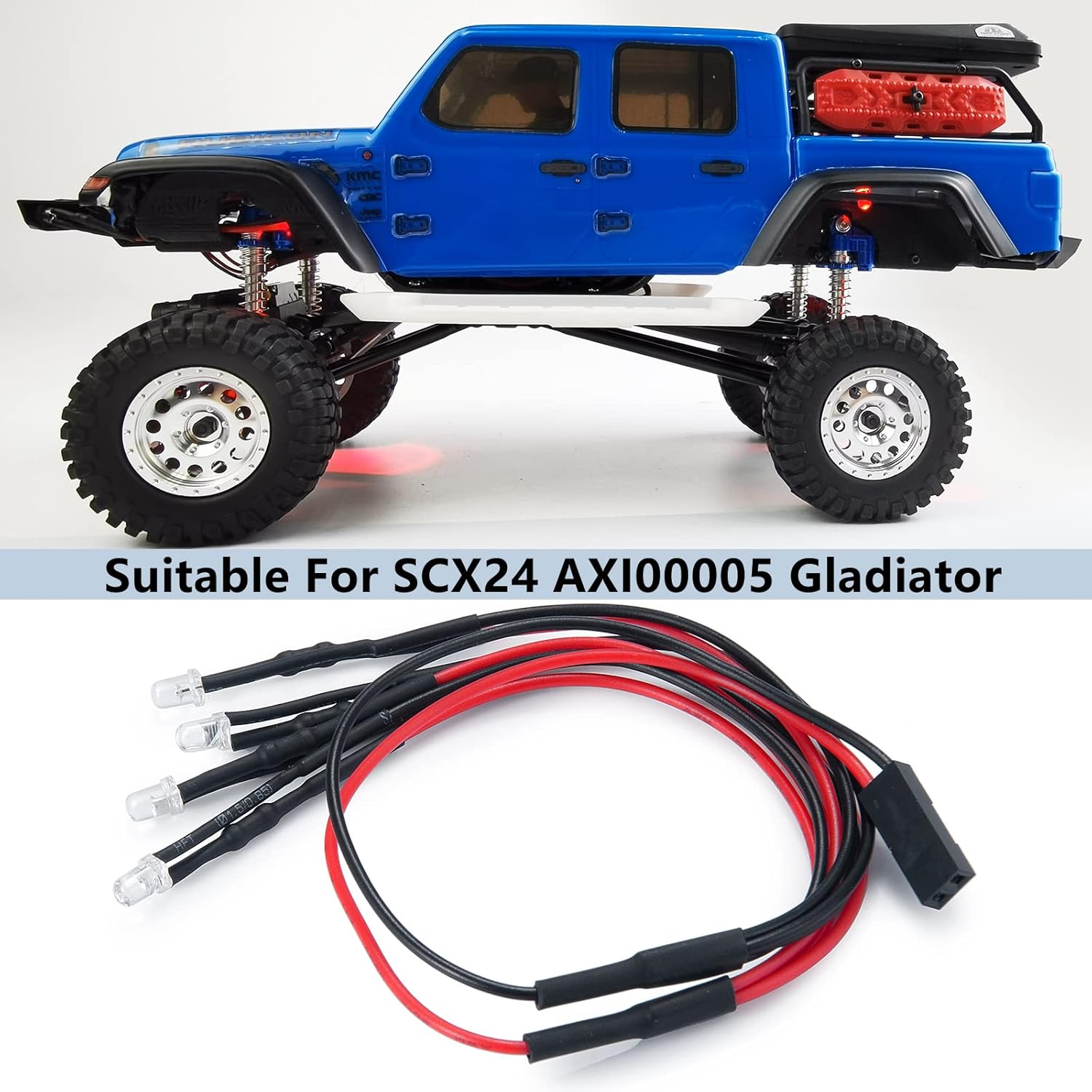 MORLORDY RC Chassis Lights LED Underglow Underbody Lights Lamp for 1/24 RC Crawler Car SCX24 Upgrades Gladiator AXI00005 Accessories