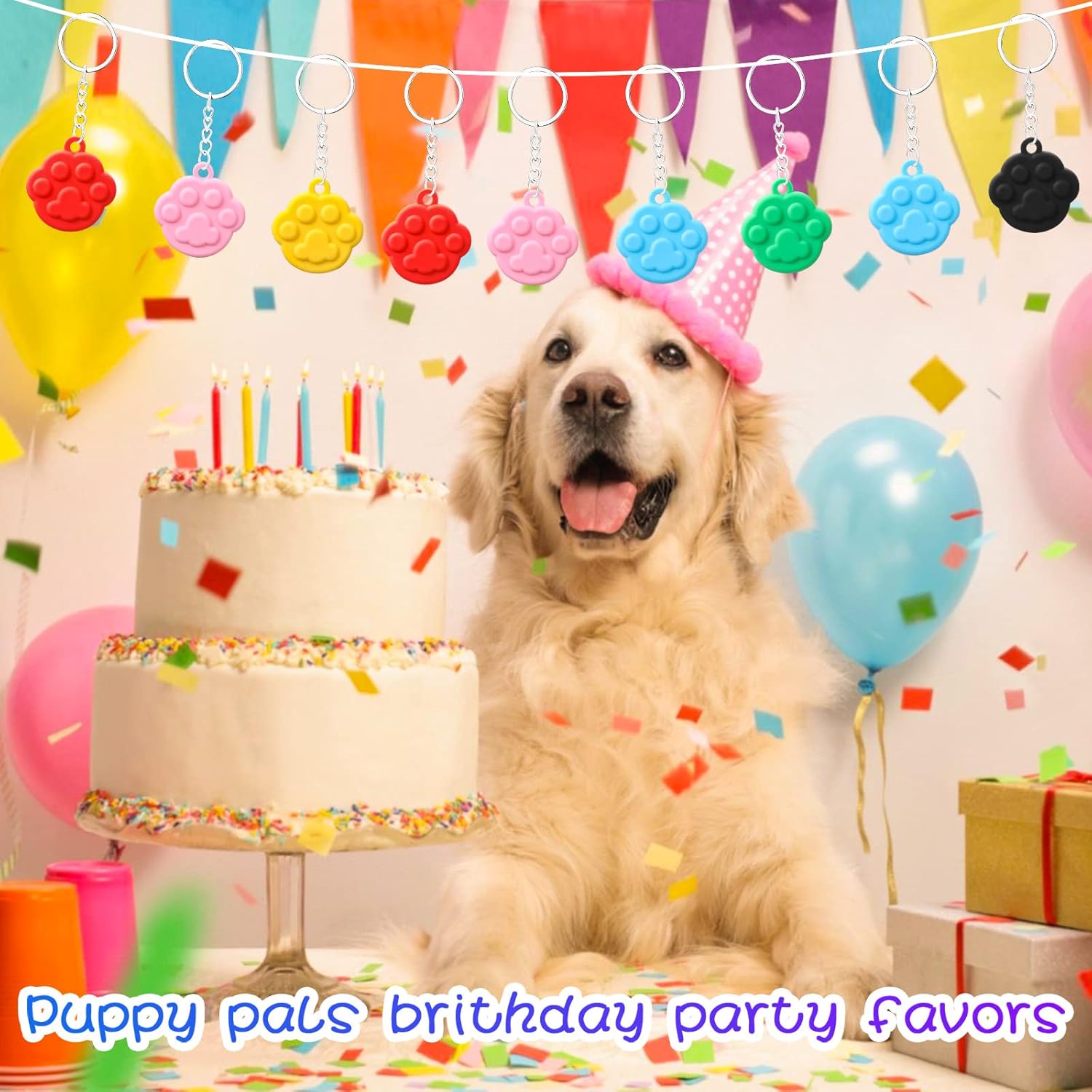 Weecent 36 Pcs Paw Print Keychain Paw Print Party Favors Dog Birthday weecent-36-pcs-paw-print-keychain-paw-print-party-favors-dog-birthday