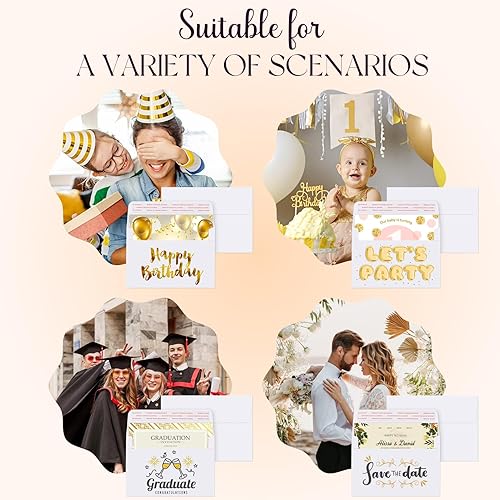 Miniatura 3 de ACSTEP Paquete de 50 sobres blancos A4 de 4-14 x 6-14 pulgadas, autosellados, 4 x 6 pulgadas, sobres para bodas, invitaciones, fotos, postales,