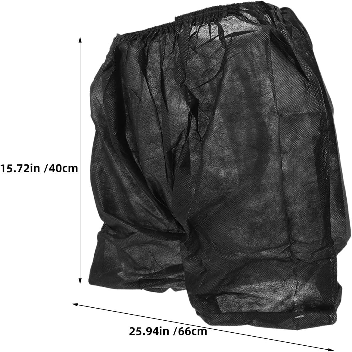 24pcs Disposable Men's Underwear Briefs Black Nonwoven Shorts for Travel and Wellness Treatments, Breathable and Skin Friction Reducing Spa Underwear for Hair Removal and Massage