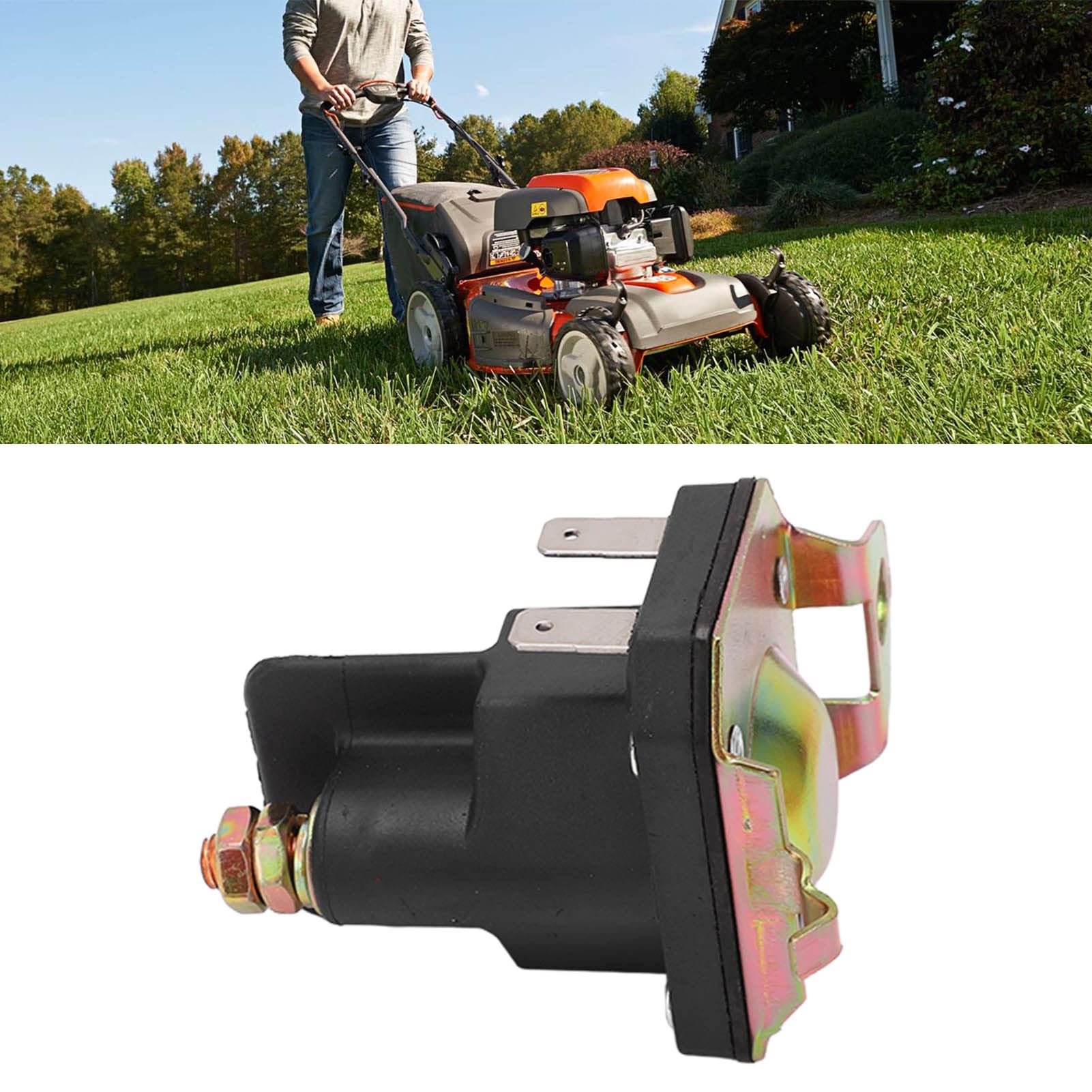Solenoide di Avviamento, Solenoide di Avviamento per Trattorino da Giardino 12V 100A 4 Terminali 532192507 Sostituzione del Relè Solenoide di Avviamento per