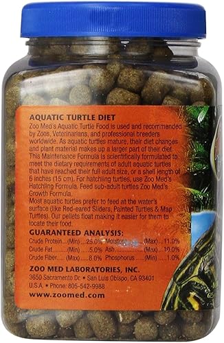Miniatura 3 de Zoo Med Alimento natural para tortugas acuáticas - Fórmula de mantenimiento (pellets) 6.5 oz - Paquete de 4