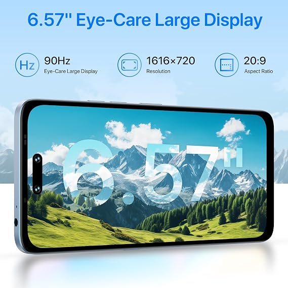 UMIDIGI 5G Unlocked Cell Phone,Dimensity 6100+ Processor,(12+128GB) Android 13 NFC Unlocked Phones,50MP Main Camera Smartphones,6.57 90Hz Eye-Care Large Screen Mobile Phone