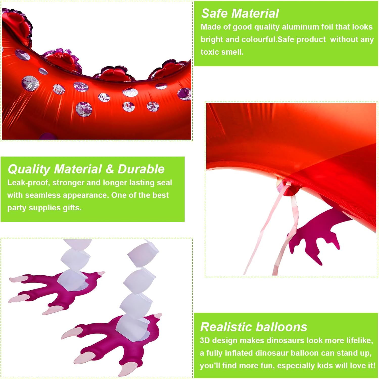 Sumind 27 Pcs Walking Dinosaur Balloons Large Cartoon Walking Animal Dino Balloon Helium Foil Balloons Dino Balloon for Animal Dinosaur Theme Birthday Boys Girls Party Favors and Shop Decoration