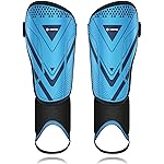 Upgraded Soccer Shin Guards for Kids Youth Adults, CE Certified AirsFish Shin Guard Sleeves Protection Gear for Boys Girls Soccer Games EVA Cushion Reduce Shocks and Injuries (Blue-XXS)