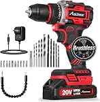 AVID POWER 20V Cordless Drill Set for Home DIY & Beginner Projects - Lightweight Power Drill with Battery Charger & 22 Bits, Variable Speed, 3/8" Keyless Chuck, Ideal for Furniture Assembly (Red)