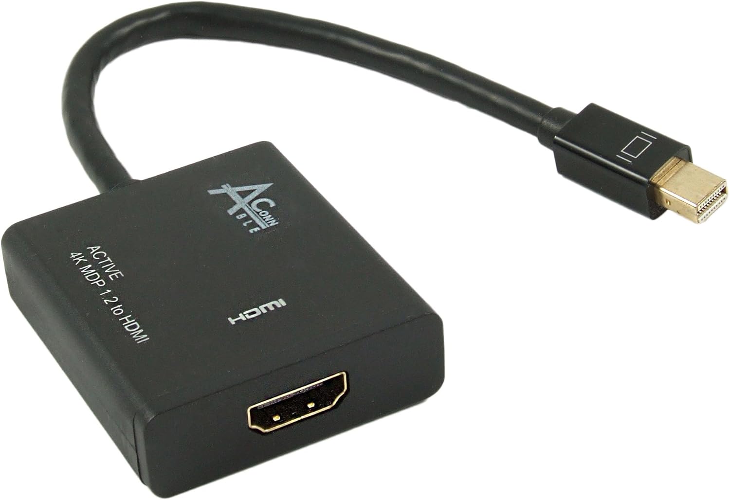 Ableconn MDPHD4KA5, 5-Pack Active Mini DisplayPort (Thunderbolt 2) to HDMI Adapter for Displays up to 4K Ultra HD 3840x2160@30Hz (Gold Plated) - Active Mini DP 1.2 to HDMI 4K UHD