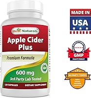 Vista 8 de Best Naturals Vinagre de sidra de manzana Plus 600 mg 120 cápsulas – Cápsulas de vinagre para una digestión más saludable, limpia el cuerpo