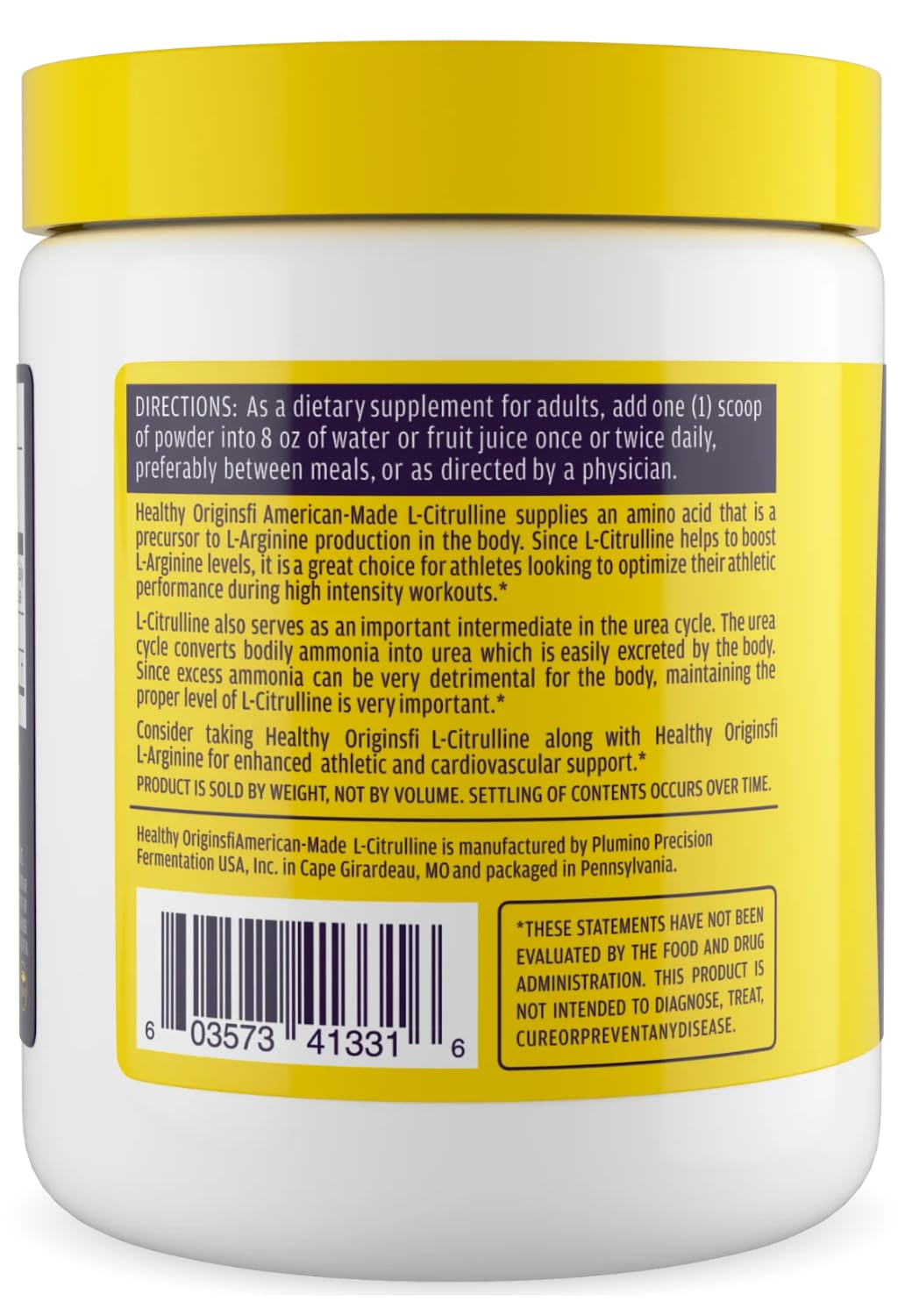 Healthy Origins L-Citrulline Powder, 3,000 mg per Serving, 300g — Amazon image 3