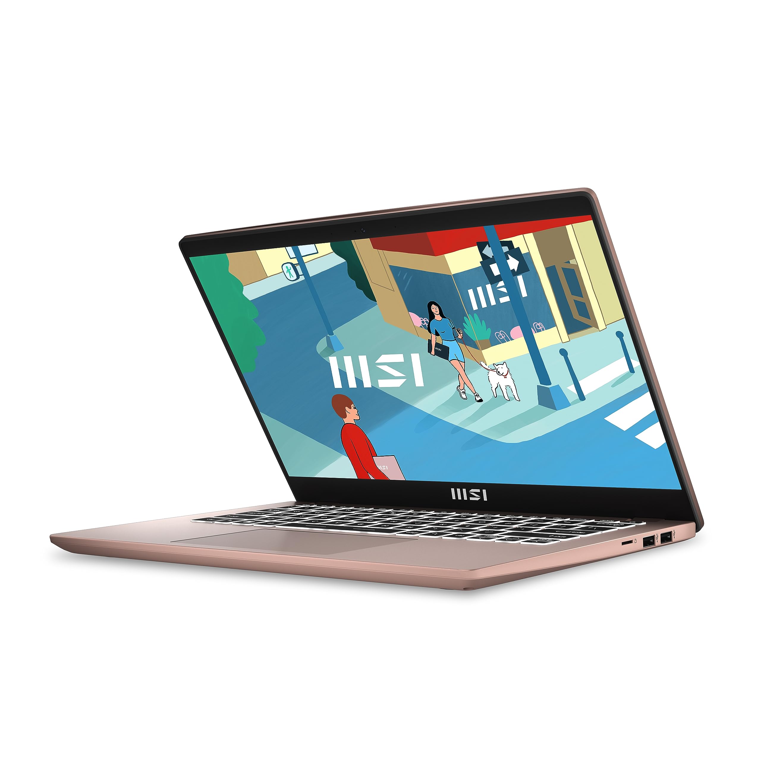 msi Modern 14 C13M-696IT, Notebook 14" Full-HD 60Hz, Intel i5-1335U, Intel Iris Xe, 8GB RAM DDR4, 512GB SSD M.2 PCIe 3, Win 11 Home [Layout e Garanzia ITA] Rosa