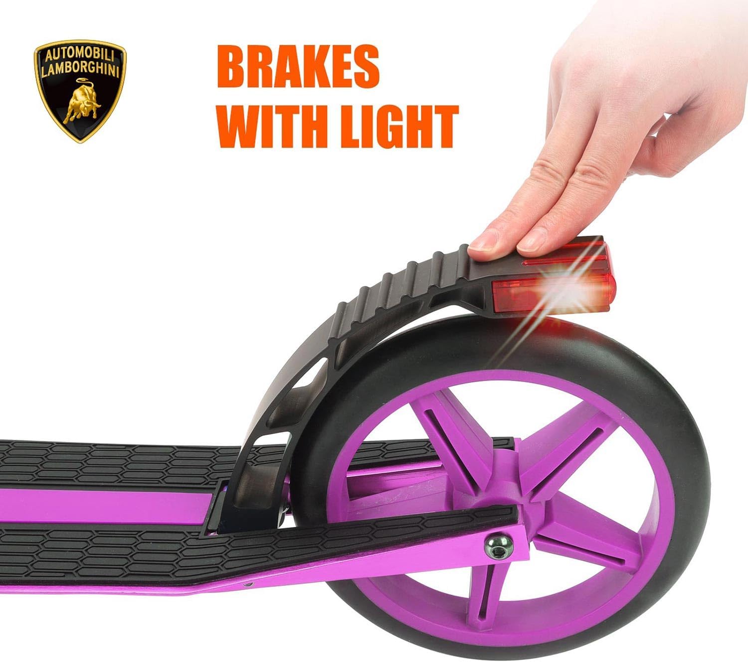 Lamborghini Kick Scooters for Kids Ages 8-12 - Premium Kids Scooter with Foldable Aluminum Frame and Adjustable Handlebars
