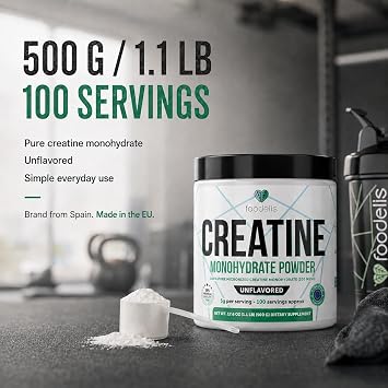 Creatine Monohydrate Powder 500g, Unflavored