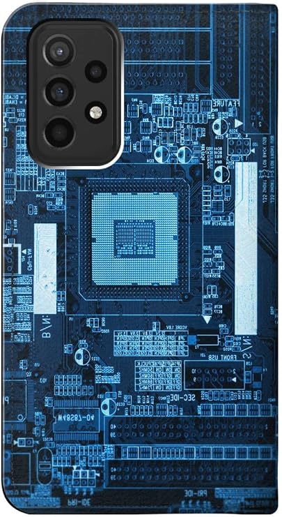 RW1814 CPU Motherboard PU Leather Flip Case Cover for Samsung Galaxy A52s 5G