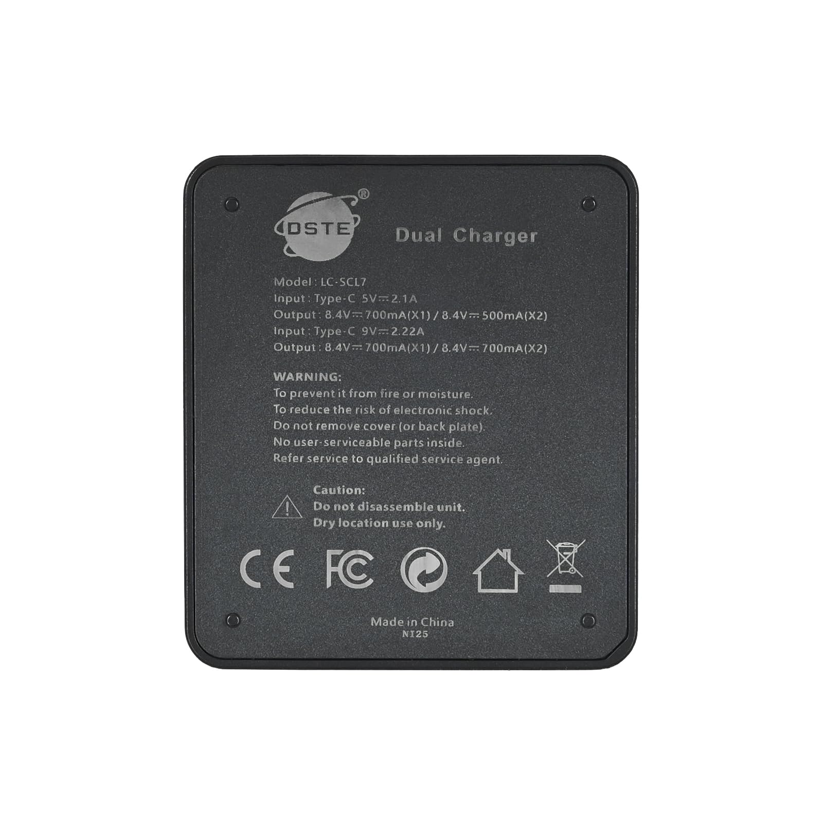 DSTE BP-SCL7 - Juego de 2 baterías recargables (7,4/1800 mAh) y cargador USB dual compatible con Leica M11, M11 Glossy, M11M, M11P