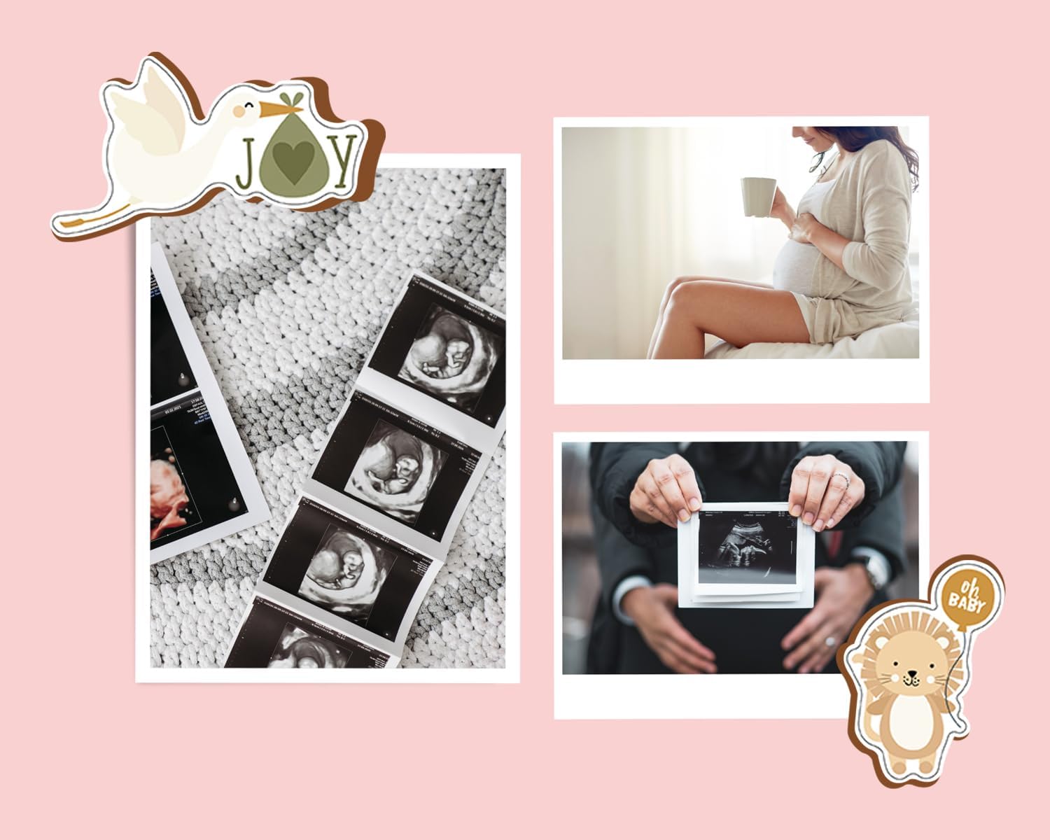 Baby Scrapbook Stickers - Gender Neutral Scrapbooking Sticker & Chipboard Die Cut Sheet for Newborn Milestone Album, DIY Craft, Photo Book - Aesthetic Boy or Girl Sticker Set - 2 Item Total