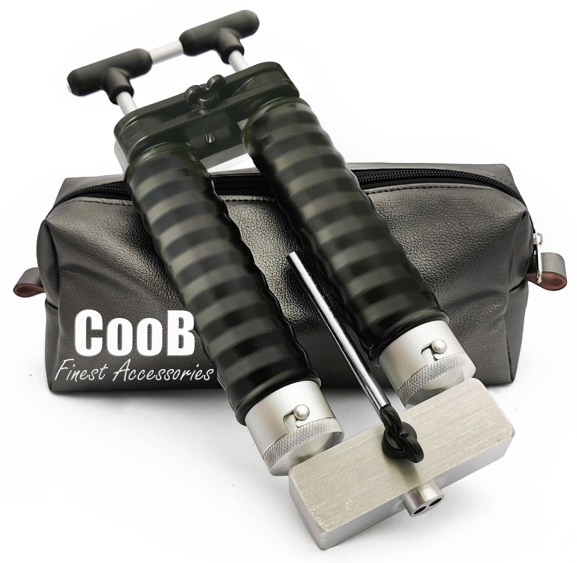 CooB Inyector de plastisol de aluminio de plástico blando, señuelo de pesca, kit de doble mezcla de colores, inyectores para cebos, formas de señuelos, fabricación de aparejos (doble inyector de 120