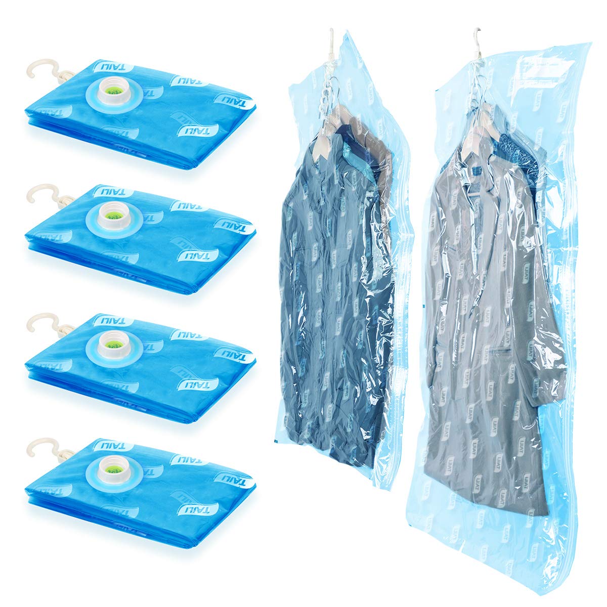 Buy TAILI Vacuum Storage Bags Hanging Space Saver 4 Pack (2 Long 135x70