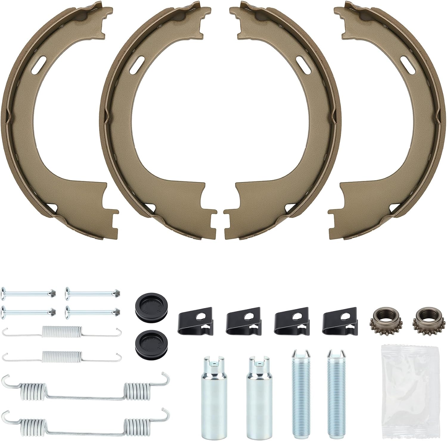 17752B Rear Parking Brake Shoes Set with Hardware Kit Compatible with Ford Expedition F-250 F-150 1997-2008 Lincoln Town Car Mark LT Navigator 1998-2011 - Replaces BS752 S752 752PG H7361 118.65007