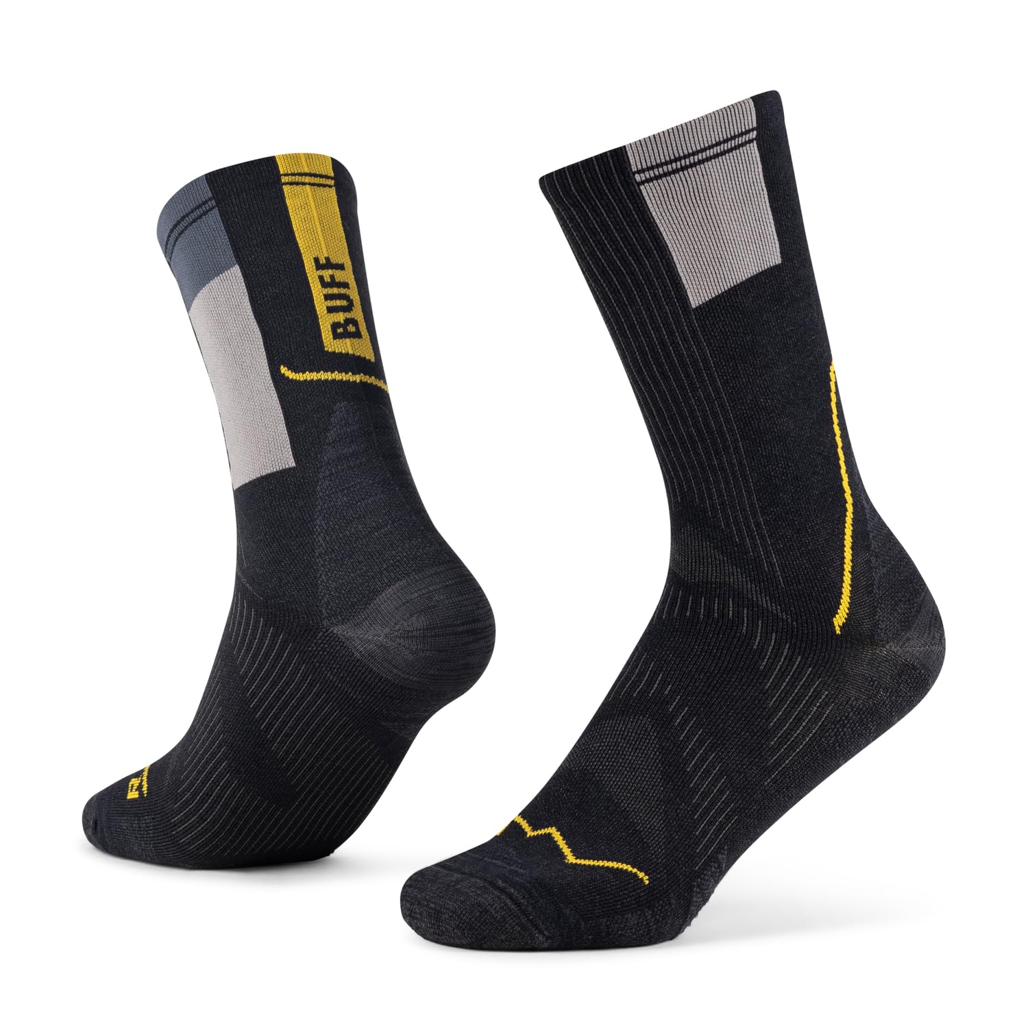 Buff®| Socks Coolnet Crew Fresh, Odor-Control, Breathable, Comfortable, Sports, Compression S Gris