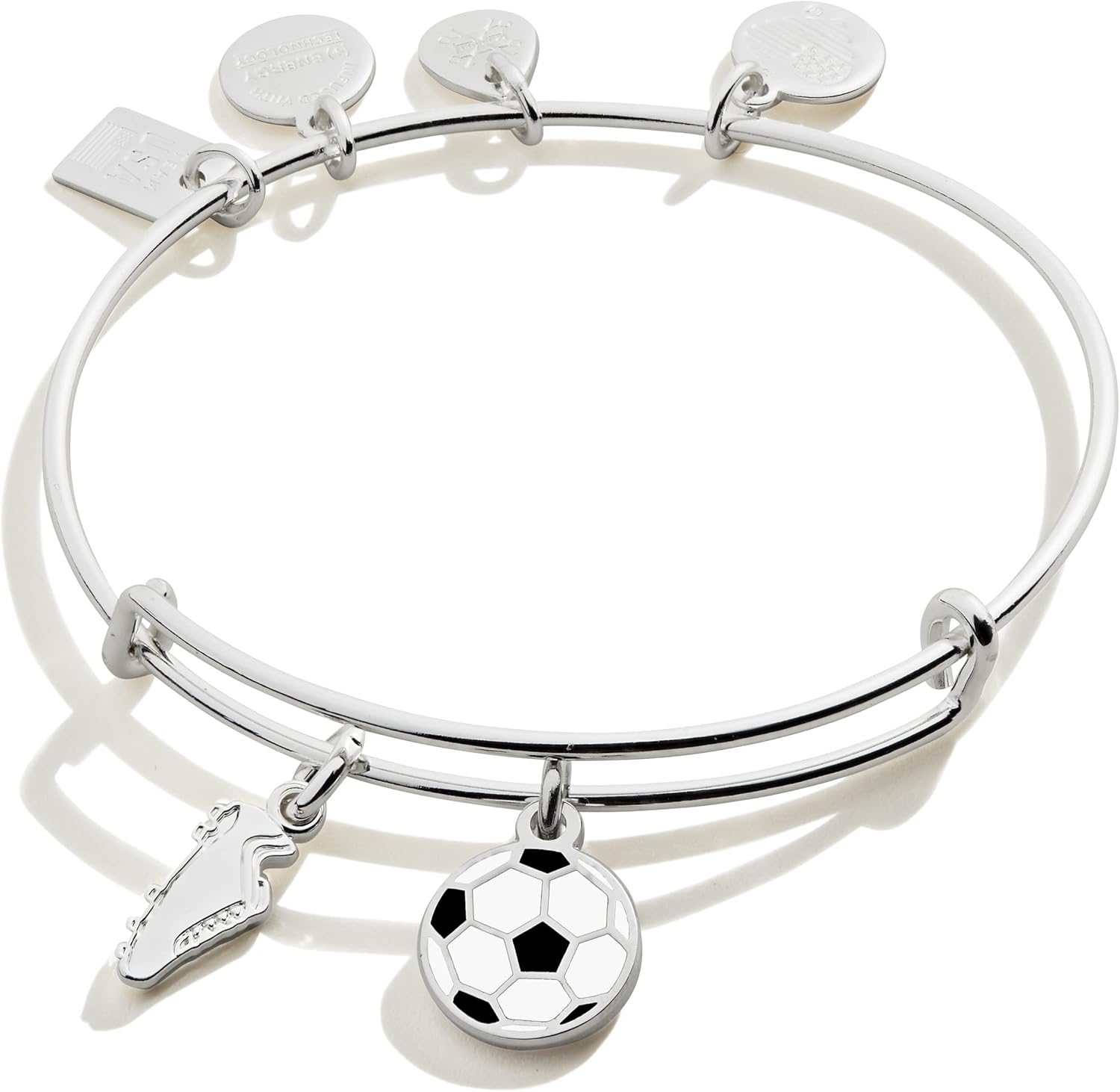 Alex and Ani Collaborations Expandable Bangle for Women, Team USA Basketball Duo Charms, Shiny Gold Finish, 2 to 3.5 in : Everything Else