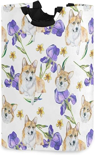 Miniatura 49 de visesunny Cesta de lavandería plegable para perro, marinero, animal, ancla de animales, con asa, juguetes y organización de ropa para baño