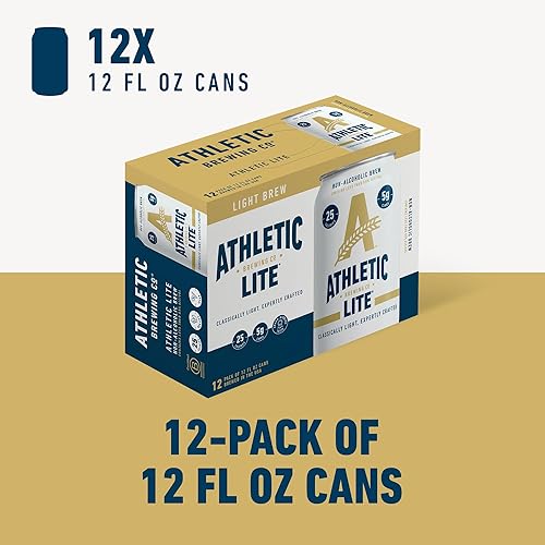 Miniatura 7 de Athletic Brewing Company Cerveza artesanal sin alcohol, baja en carbohidratos con cuerpo ligero de arroz y malta, combina con ensalada y pizza