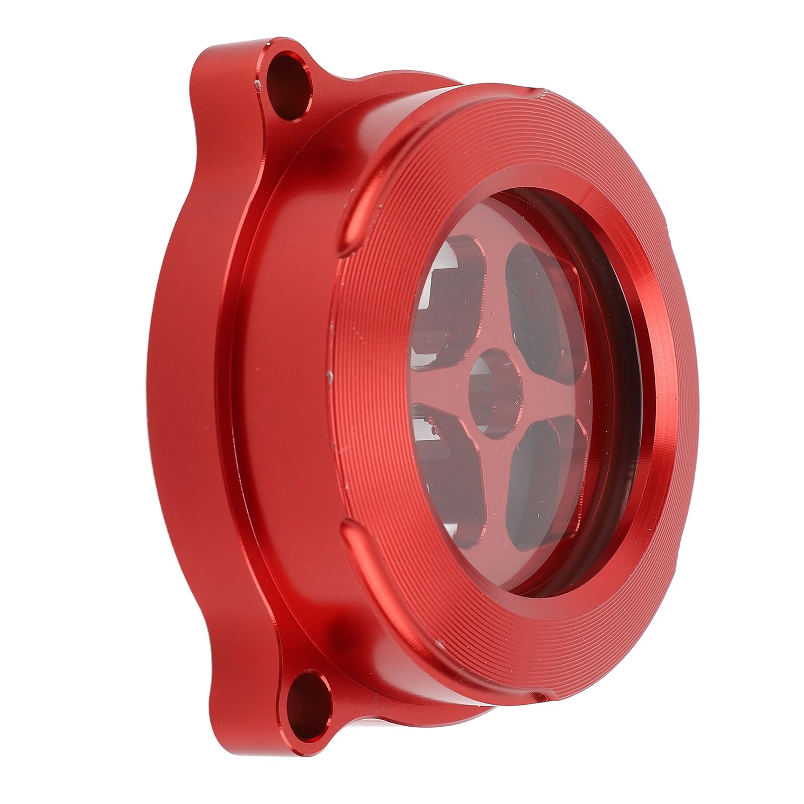 Coperchio filtro olio Torvex, tappo filtro motore trasparente e protezione protettiva compatibile con alloggiamento in alluminio CNC 700 700R (Red)