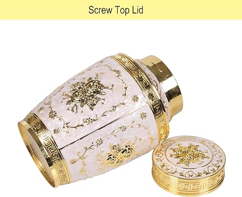 Miniatura 4 de Urna para cenizas humanas adultas  Urna de cremación de rosas para mamá  Urna funeraria para mujeres hecha de aleación de zinc  Capacidad para 200