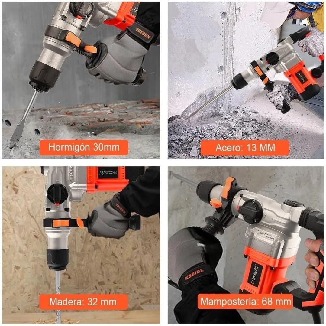 Drilling capacities of GOXAWEE Rotary Hammer Drill in various materials