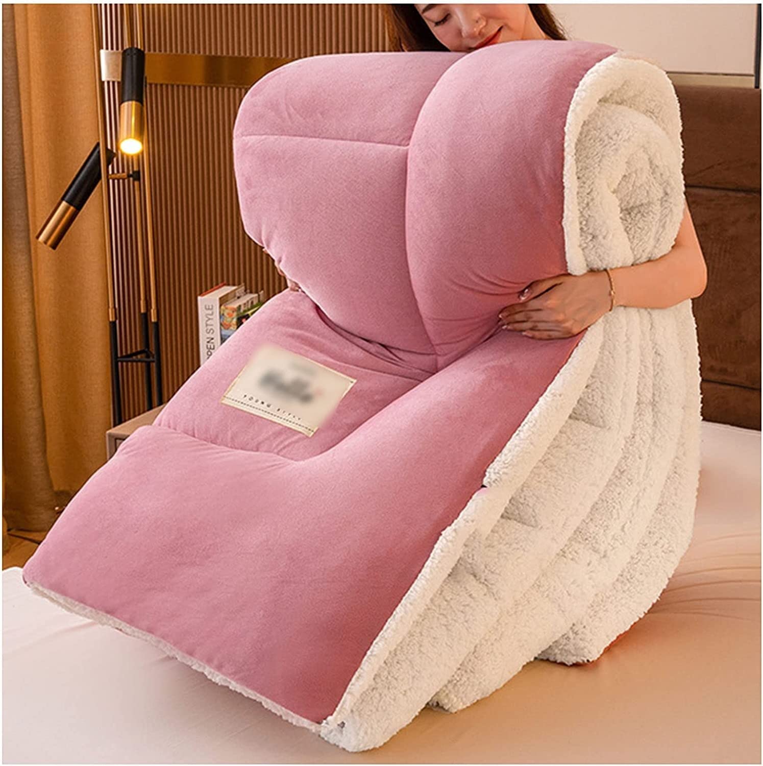 LLiuvcc Thick Warm Cashmere Blanket Bedding, Winter Quilt Thicken Lamb Cashmere Duvet for Winter Double Bed, Bedding, Double Sided Thicken Winter Quilt(C,150x200cm(3.5KG))