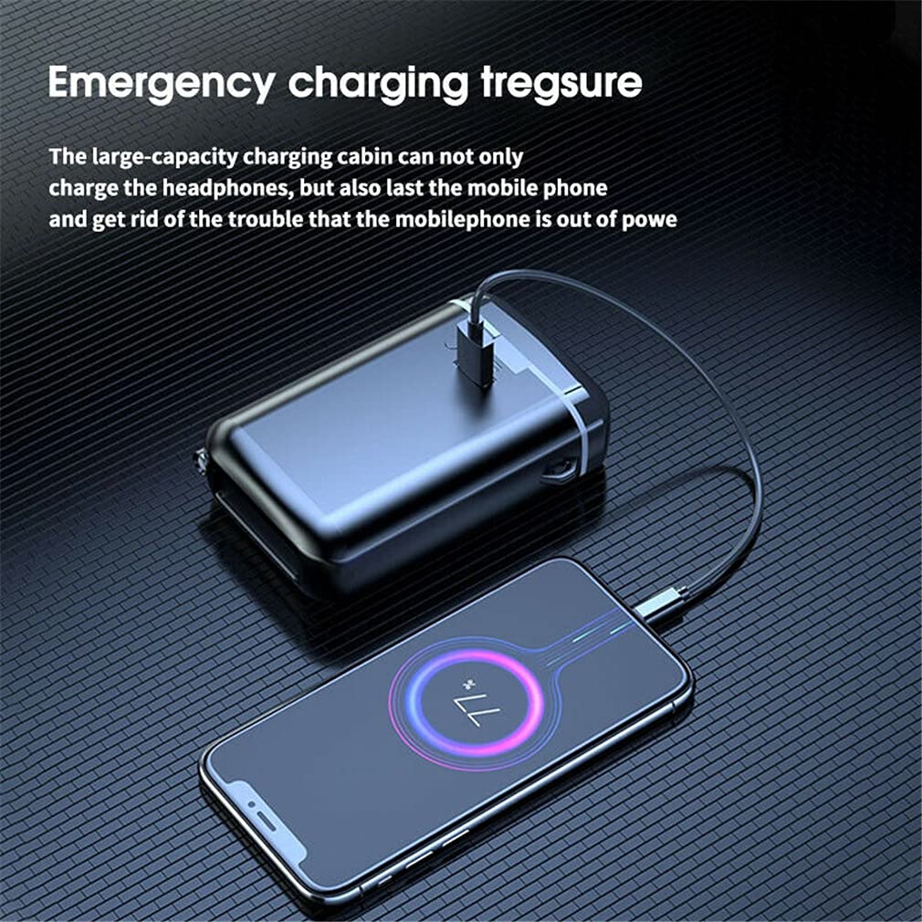 True Wireless Earbuds, Bluetooth 5.1 Auriculares Inalámbricos En La Oreja 3D Stereo Deep Bass IPX7 Auriculares Impermeables con Control Táctil para Deportes, con Estuche De Carga De 4000Mah