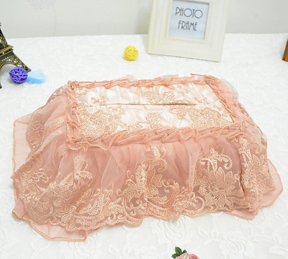Boîte à mouchoirs en dentelle PLK et panier de rangement télécommande pour voiture et maison