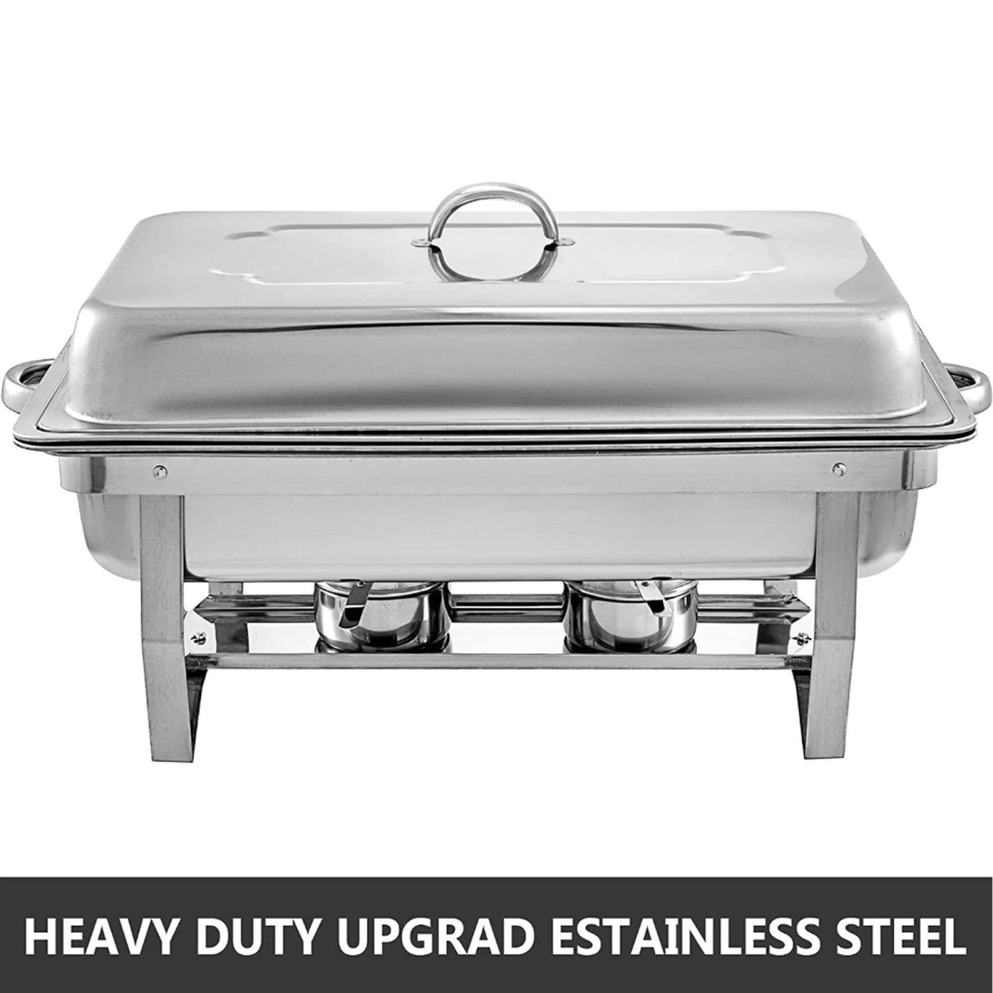 8 QT Zestaw Bufetowy Do Naczyń Chafing Dish 2 Opakowania Podgrzewacz Do Żywności Ze Stali Nierdzewnej Taca Obiadowa Samoobsługowa Zastawa Stołowa Na Wesela Przyjęcia Bankiety Catering Wydarzenia