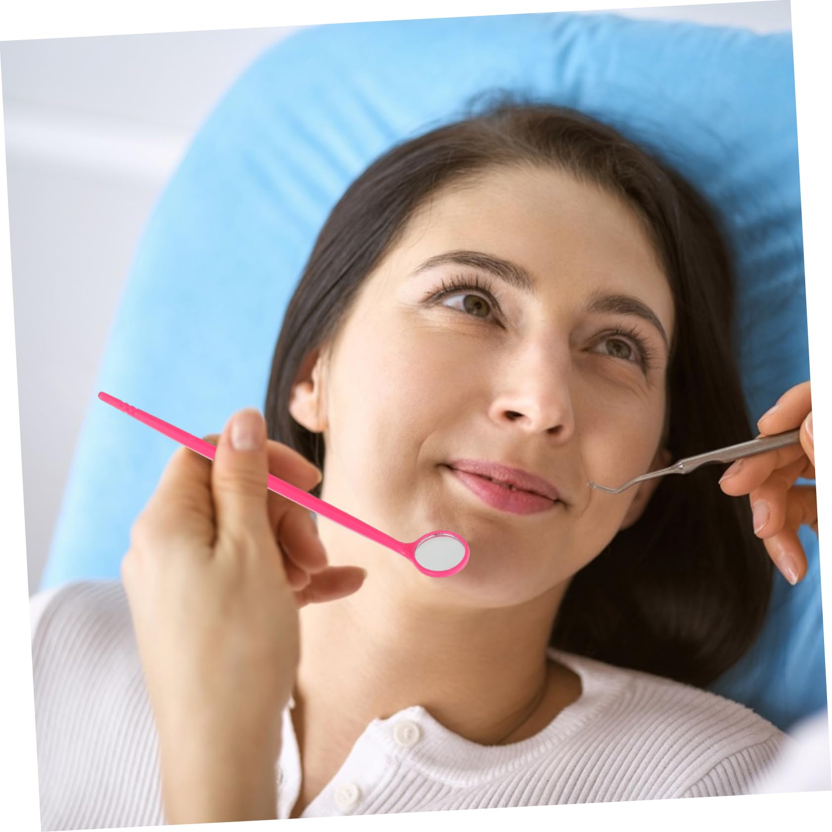 Ciieeo 3 Set Specchietti Usa E Getta Kit Adulti A Forma Di Con Denti Attrezzo Specchio Orale Specchietti Di Ispezione Plastica 20 Pezzi*3