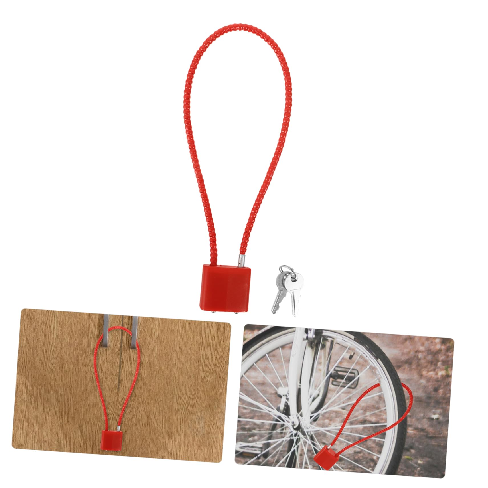 UKCOCO 4pezzi Serratura Cavo Acciaio Con Chiave Per Biciclette Armadi e Cancelli Cavo Flessibile Di Sicurezza Per Bici e Uso Domestico