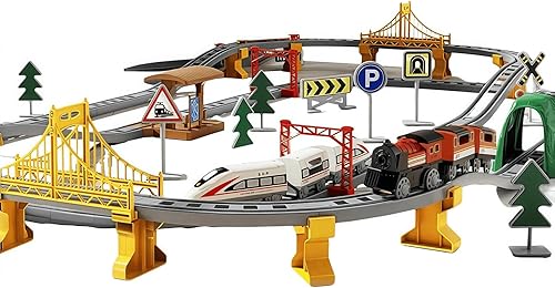 Juego de tren eléctrico para niños de 4 a 8 años, juego de tren a pilas con pistas, regalos para niños de 3, 4, 5, 6, 7, 8 años o más, regalo de