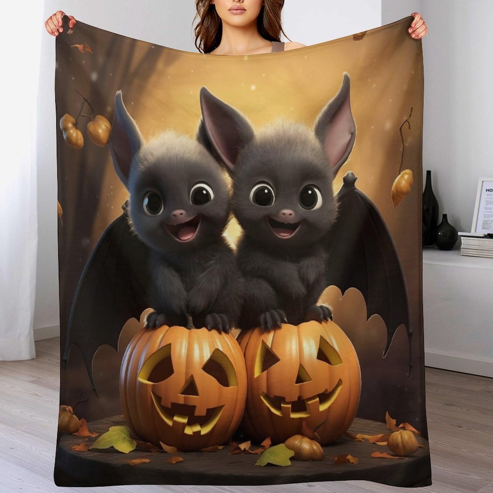 Couverture chauve-souris flanelle douce plaid canapé couvre-lit 140x180