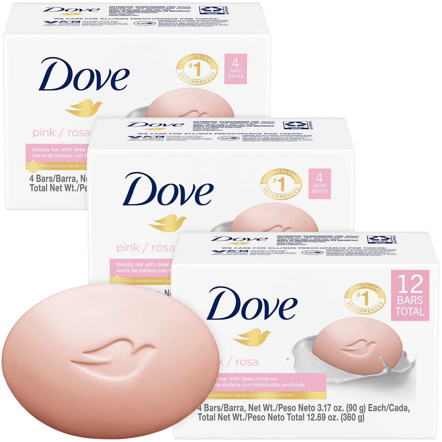 DOVE BAR SOAP - POMEGRANATE 100g / 3.5oz (Pack of 4)