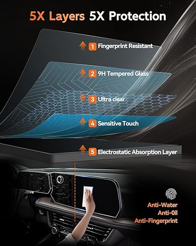 Vista 251 de CDEFG Cristal templado para Chevrolet Silverado/GMC Sierra 2025, pantalla táctil de 13.4 pulgadas, accesorios para Chevy Silverado/Sierra 1500