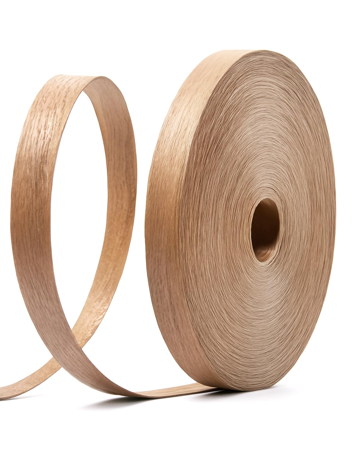 Red Oak Edge Banding 3/4 inch x 164 ft Real Wood Veneer Plywood Edge Banding Iron-on Pre-glued Veneer Edging Tape for Cabinet Repairs Furniture Restoration