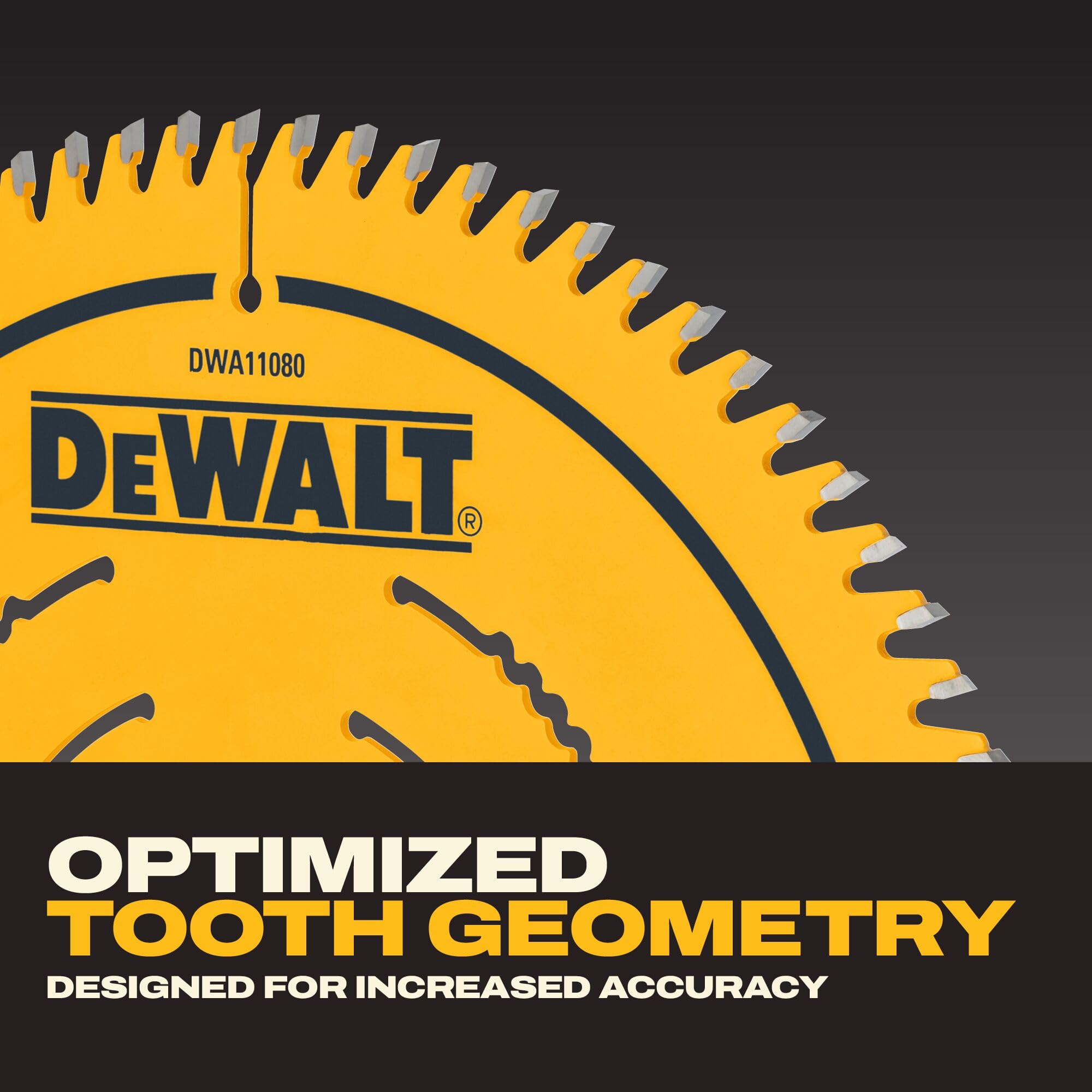 DEWALT Hoja de sierra circular de acabado fino 80T de 10 pulgadas (DWA11080)