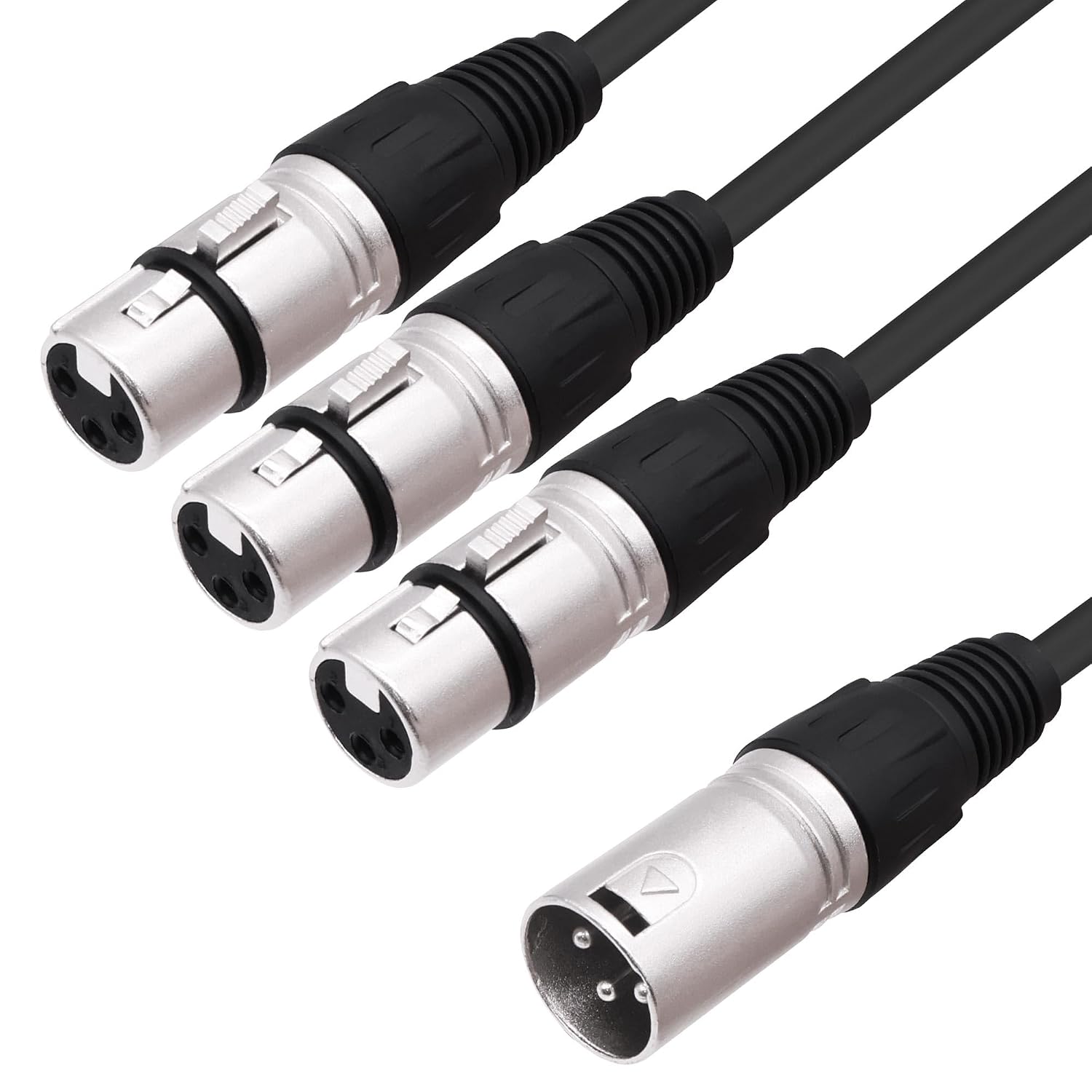 3 Way XLR Splitter Audio Y Cable 1 Male to 3 Female Adapter 0.6M | XLR Balanced Microphone Audio 1 to 3 Splitter Cord,for Mixer Amplifier Camera