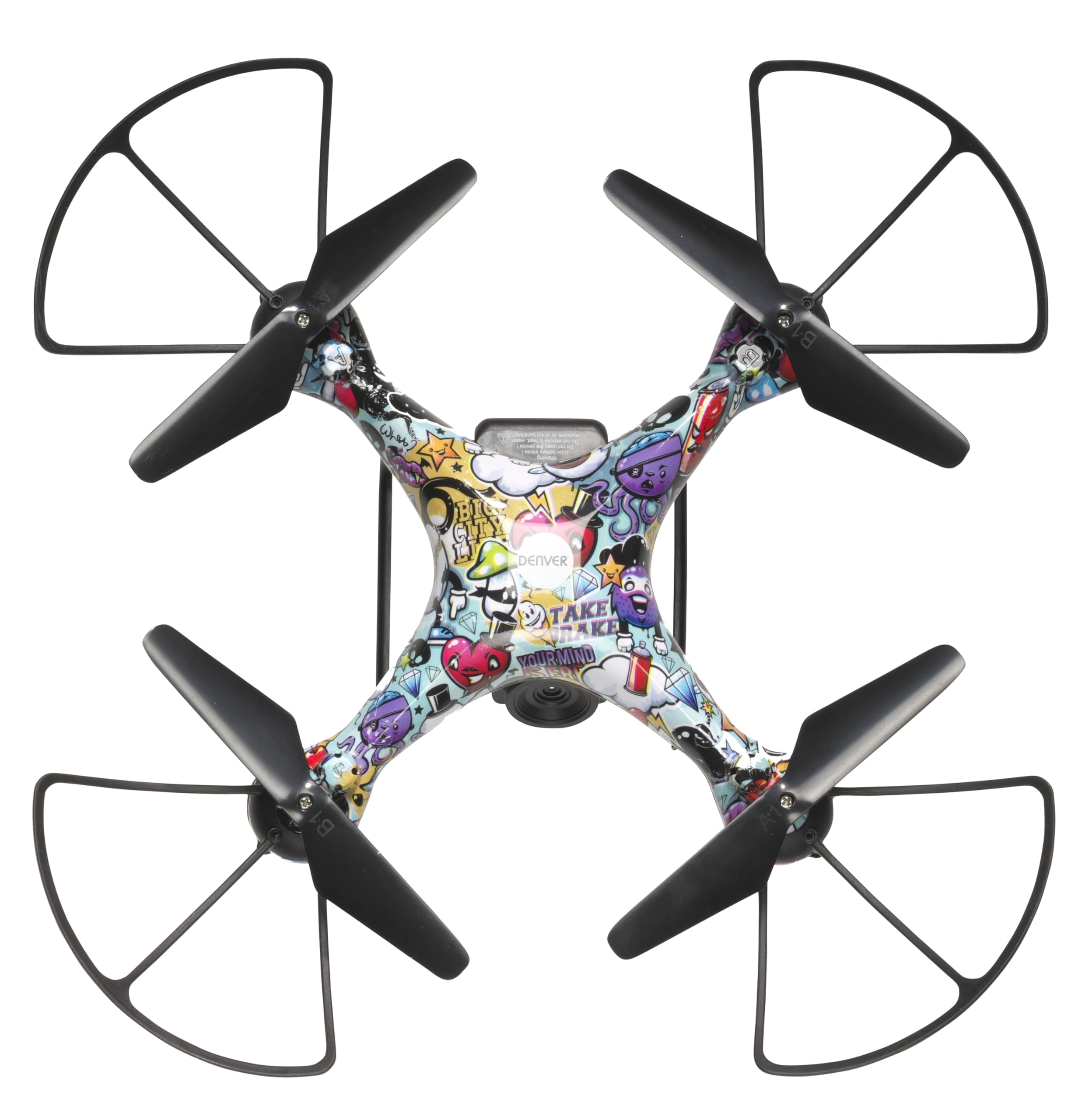 Drone Denver DCH-350 con batteria potente. Fotocamera HD. Funzione di mantenimento dell'altitudine. Tempo di volo per carica: 22 minuti