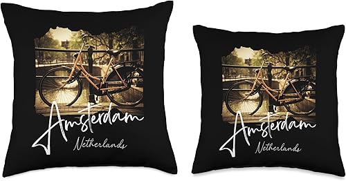 Miniatura 3 de Amsterdam Souvenirs Store Retro Design-Países BajosHolanda-Amsterdam 18 x 18 pulgadas multicolor