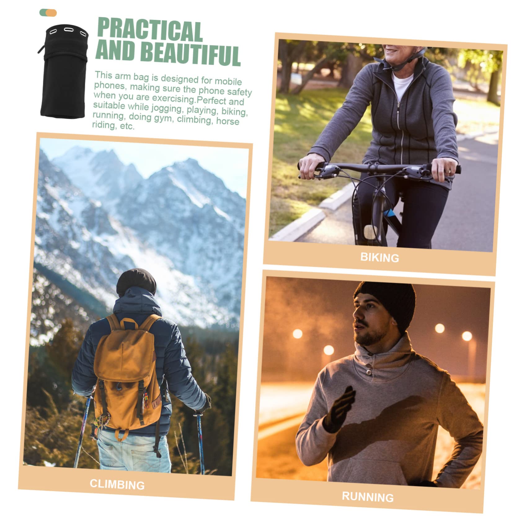 Abaodam 5piezas Funda De Brazo para Teléfono Móvil para Correr Fitness y Actividades Soporte Práctico para Actividades Deportivas