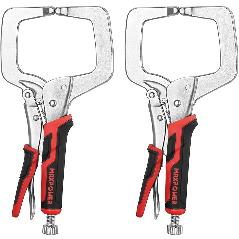 Alicate de Pressão Tipo C MAXPOWER com Ajuste Hexagonal e Liberação Rápida, 27,9 cm, Kit com 2 Peças