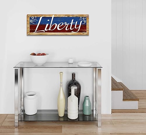 Miniatura 4 de Epic Art 'Liberty' por Ed Wargo, arte de pared de vidrio acrílico, 36"x12"