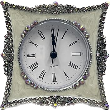Vintage Metal Table Clock, Quartz Battery Operated Mini Analog Desk Clock, Creative Mantel Clock for Home or Office Decor10