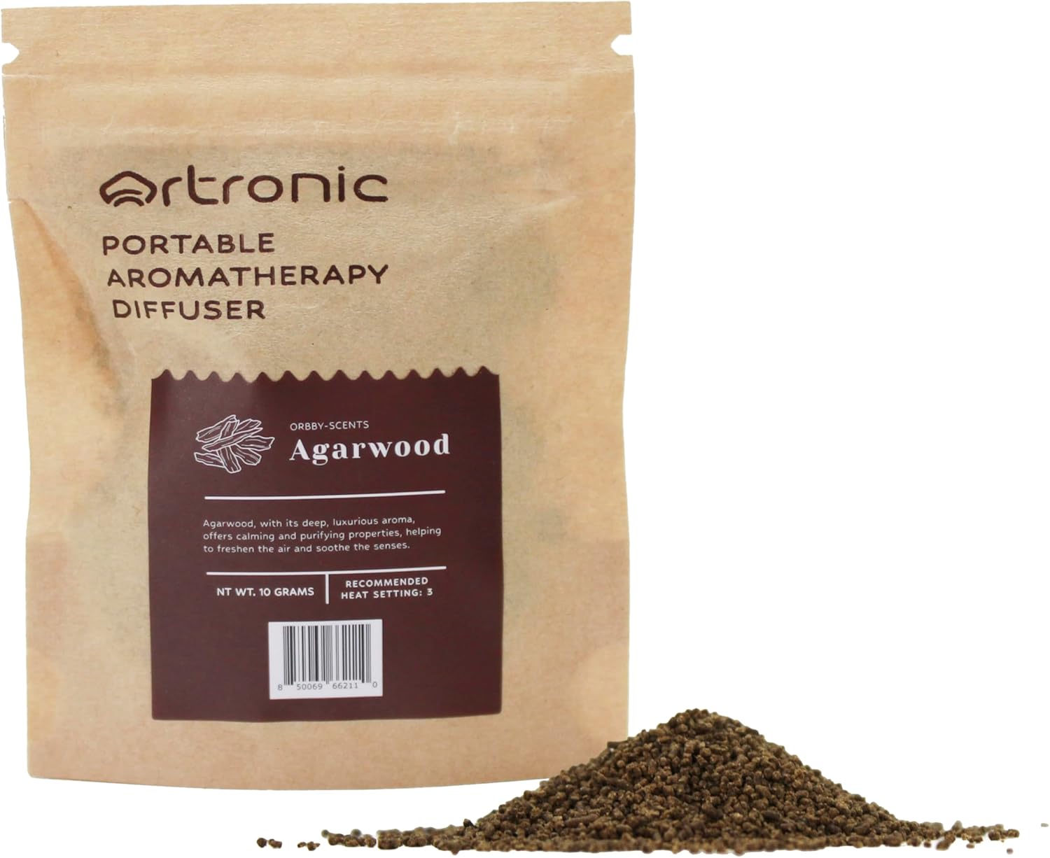 Aroma Diffuser-Compatible Scent Granule Starter Kit: Agarwood,10g, Anxiety Relief Items,Sleep Well, Refills for Orbby Incense Burner