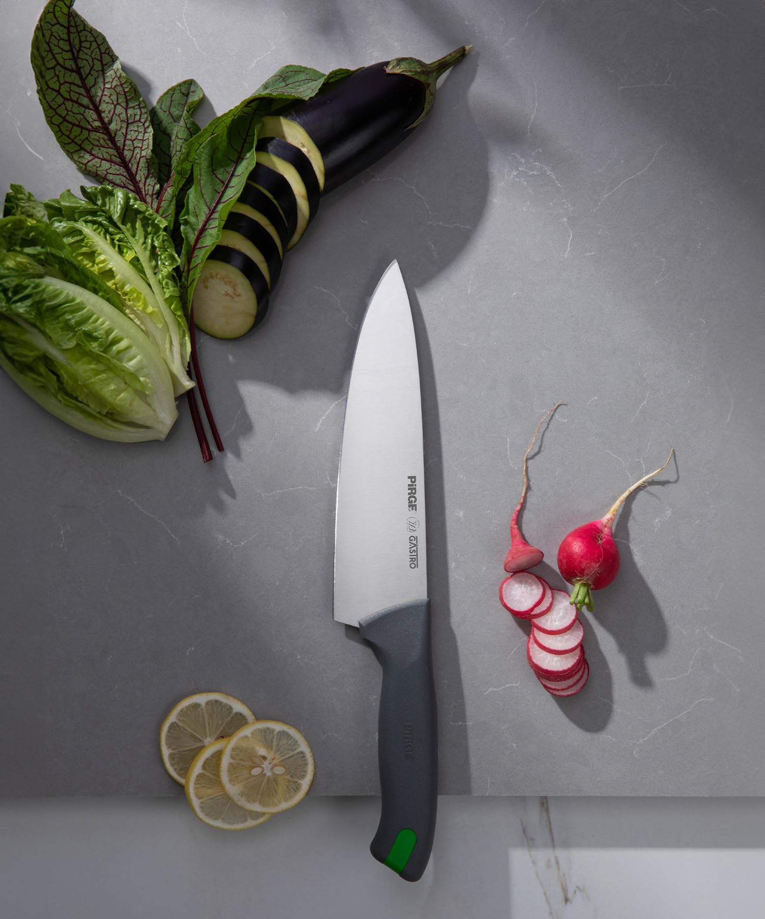 Pirge Gastro Set Coltelli 4 Pezzi con Borsa - Sistema Inserti Colorati HACCP - Acciaio Inox Pro - Set Chef Professionale Ultra-Affilato